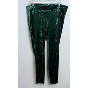 Torrid Size 3X Kelly Green Crushed Velvet Pull On Elastic Waist Flashy Festival